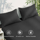 4 Piece Ultra Soft Bamboo Breathable Sheet Set -Hotel 2000TC Breathable Bed Sheets Set with 37 Centimetre Deep Pocket-Breathable Sheets for Hot Sleepers(Black,Queen)