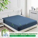 4 Piece Ultra Soft Bamboo Breathable Sheet Set -Hotel 2000TC Breathable Bed Sheets Set with 37 Centimetre Deep Pocket-Breathable Sheets for Hot Sleepers(Navy,Queen)
