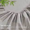 4 Piece Ultra Soft Bamboo Breathable Sheet Set -Hotel 2000TC Breathable Bed Sheets Set with 37 Centimetre Deep Pocket-Breathable Sheets for Hot Sleepers(Silver-gray,Queen)