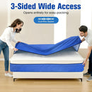 Waterproof Mattress Bag Mattresses Protector Plastic Moving Storage Dust Cover Carry Bed Zipper Packing Reusable Disposal, Extra Thick Heavy Duty, with 8 Handles(Super King)