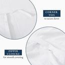 Hotel Soft Microfiber Duvet Cover Set-2000TC Quilt Cover Set & Pillowcases -1 Donna Cover Zipper Closure & 1 x Pillowcases-Breathable Bedding - Wrinkle, Fade, Stain Resistant(White,Double)