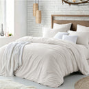 Hotel Soft Microfiber Duvet Cover Set-2000TC Quilt Cover Set & Pillowcases -1 Donna Cover Zipper Closure & 1 x Pillowcases-Breathable Bedding - Wrinkle, Fade, Stain Resistant(Raw white,King)