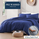 Hotel Soft Microfiber Duvet Cover Set-2000TC Quilt Cover Set & Pillowcases -1 Donna Cover Zipper Closure & 1 x Pillowcases-Breathable Bedding - Wrinkle, Fade, Stain Resistant(Royal blue,King)