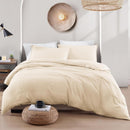 Hotel Soft Microfiber Duvet Cover Set-2000TC Quilt Cover Set & Pillowcases -1 Donna Cover Zipper Closure & 1 x Pillowcases-Breathable Bedding - Wrinkle, Fade, Stain Resistant(Cream White,King)