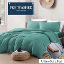 Hotel Soft Microfiber Duvet Cover Set-2000TC Quilt Cover Set & Pillowcases -1 Donna Cover Zipper Closure & 1 x Pillowcases-Breathable Bedding - Wrinkle, Fade, Stain Resistant(Biscay blue,King)