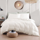 Hotel Soft Microfiber Duvet Cover Set-2000TC Quilt Cover Set & Pillowcases -1 Donna Cover Zipper Closure & 1 x Pillowcases-Breathable Bedding - Wrinkle, Fade, Stain Resistant(Raw white,King Single)