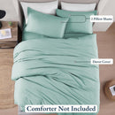 Hotel Soft Microfiber Duvet Cover Set-2000TC Quilt Cover Set & Pillowcases -1 Donna Cover Zipper Closure & 1 x Pillowcases-Breathable Bedding - Wrinkle, Fade, Stain Resistant(Ice Blue,King Single)