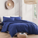 Hotel Soft Microfiber Duvet Cover Set-2000TC Quilt Cover Set & Pillowcases -1 Donna Cover Zipper Closure & 1 x Pillowcases-Breathable Bedding - Wrinkle, Fade, Stain Resistant(Royal blue,King Single)