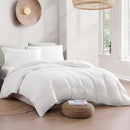 Hotel Soft Microfiber Duvet Cover Set-2000TC Quilt Cover Set & Pillowcases -1 Donna Cover Zipper Closure & 1 x Pillowcases-Breathable Bedding - Wrinkle, Fade, Stain Resistant(White,Queen)