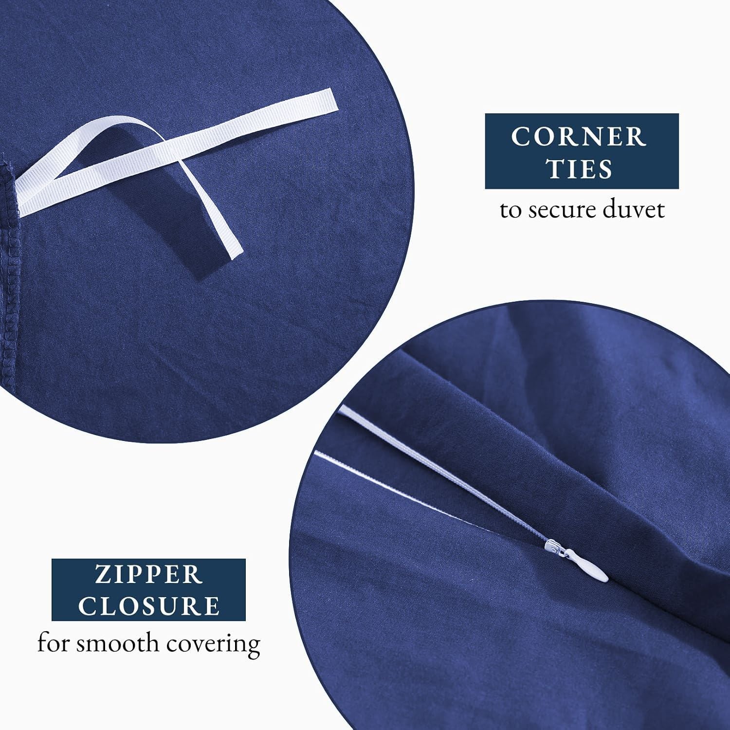 Hotel Soft Microfiber Duvet Cover Set-2000TC Quilt Cover Set & Pillowcases -1 Donna Cover Zipper Closure & 1 x Pillowcases-Breathable Bedding - Wrinkle, Fade, Stain Resistant(Royal blue,Single)