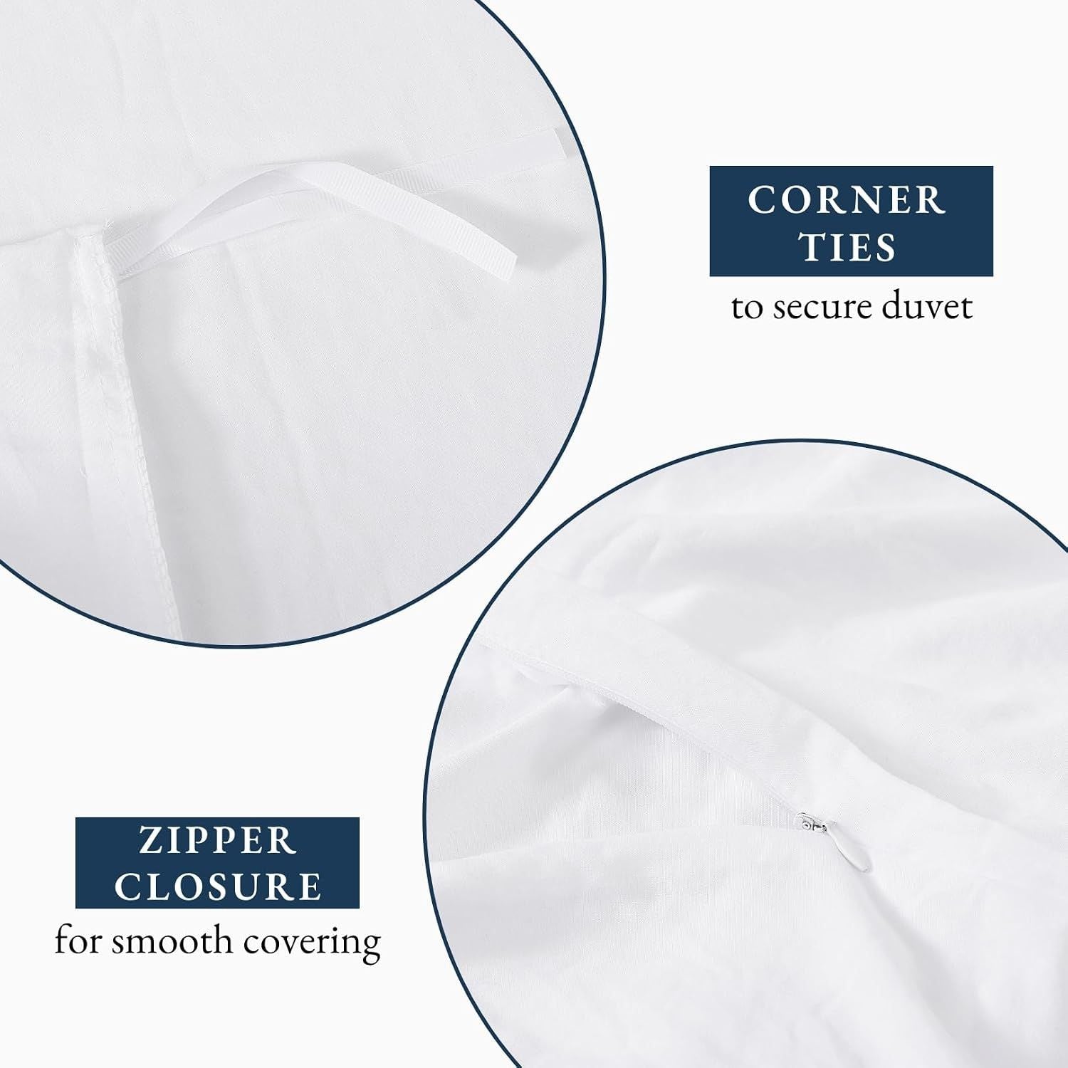Hotel Soft Microfiber Duvet Cover Set-2000TC Quilt Cover Set & Pillowcases -1 Donna Cover Zipper Closure & 1 x Pillowcases-Breathable Bedding - Wrinkle, Fade, Stain Resistant(White,Super King)