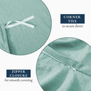 Hotel Soft Microfiber Duvet Cover Set-2000TC Quilt Cover Set & Pillowcases -1 Donna Cover Zipper Closure & 1 x Pillowcases-Breathable Bedding - Wrinkle, Fade, Stain Resistant(Ice Blue,Super King)