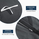 Hotel Soft Microfiber Duvet Cover Set-2000TC Quilt Cover Set & Pillowcases -1 Donna Cover Zipper Closure & 1 x Pillowcases-Breathable Bedding - Wrinkle, Fade, Stain Resistant(Dark gray,Super King)