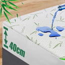 100% Waterproof Single Mattress Protector, Breathable Mattress Cover Single Size Bed, 3D Air Fabric Cooling Bed Pad Cover, Deep Pocket 40cm