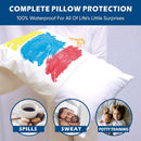 Waterproof Bamboo Pillow Protector Cover,100% Bug Water Proof Zippered Pillow Cases Body Size (1 Pack,Green,50cm x 150cm)