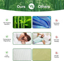 Waterproof Bamboo Pillow Protector Cover,100% Bug Water Proof Zippered Pillow Cases Standard/Queen Size ( 2 Pack,Green,48cm x 74cm)