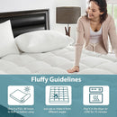 1000GSM Mattress Topper Viscose Derived from Bamboo, Thick Pillowtop Fitted Mattress Cover with 45cm Deep Skirt - Machine Washable Hypoallergenic(King,white)