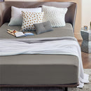 2000TC Hotel Quality Fitted Sheets - 2 Piece Fitted Sheets  -Breathable Bedding - Wrinkle, Fade, Stain Resistant- 16inch/40cm Deep Pocket Fitted Bed Sheets-Wrinkle and Fade Resistant,(Grey,Queen)