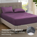 2000TC Hotel Quality Fitted Sheets - 2 Piece Fitted Sheets  -Breathable Bedding - Wrinkle, Fade, Stain Resistant- 16inch/40cm Deep Pocket Fitted Bed Sheets-Wrinkle and Fade Resistant,(Purple,Single)