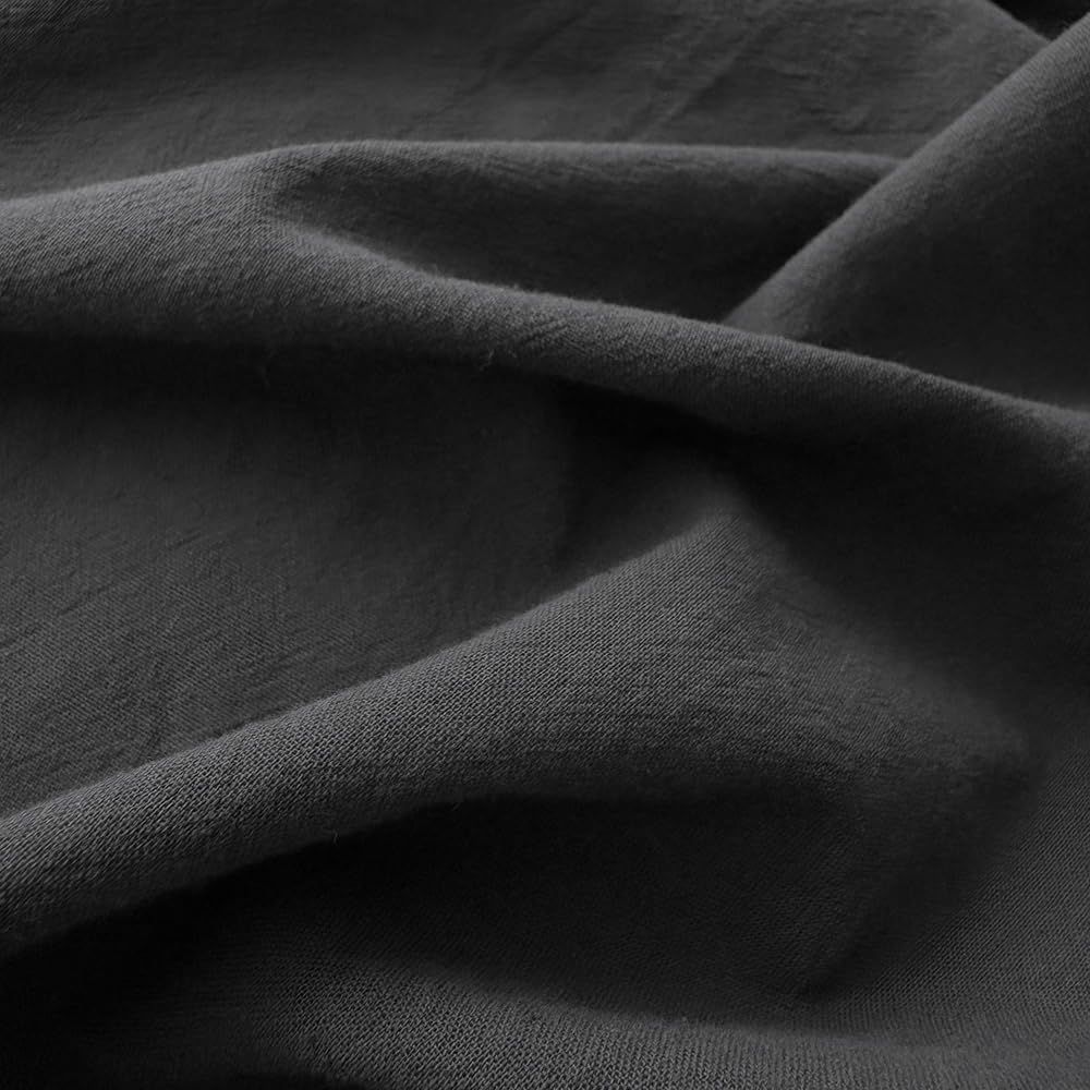 Hotel Soft Microfiber Duvet Cover Set-2000TC Quilt Cover Set & Pillowcases -1 Donna Cover Zipper Closure & 1 x Pillowcases-Breathable Bedding - Wrinkle, Fade, Stain Resistant(Black,Double)