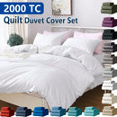 Hotel Soft Microfiber Duvet Cover Set-2000TC Quilt Cover Set & Pillowcases -1 Donna Cover Zipper Closure & 1 x Pillowcases-Breathable Bedding - Wrinkle, Fade, Stain Resistant(Raw white,King)