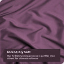 Hotel Soft Microfiber Duvet Cover Set-2000TC Quilt Cover Set & Pillowcases -1 Donna Cover Zipper Closure & 1 x Pillowcases-Breathable Bedding - Wrinkle, Fade, Stain Resistant(Purple,King)