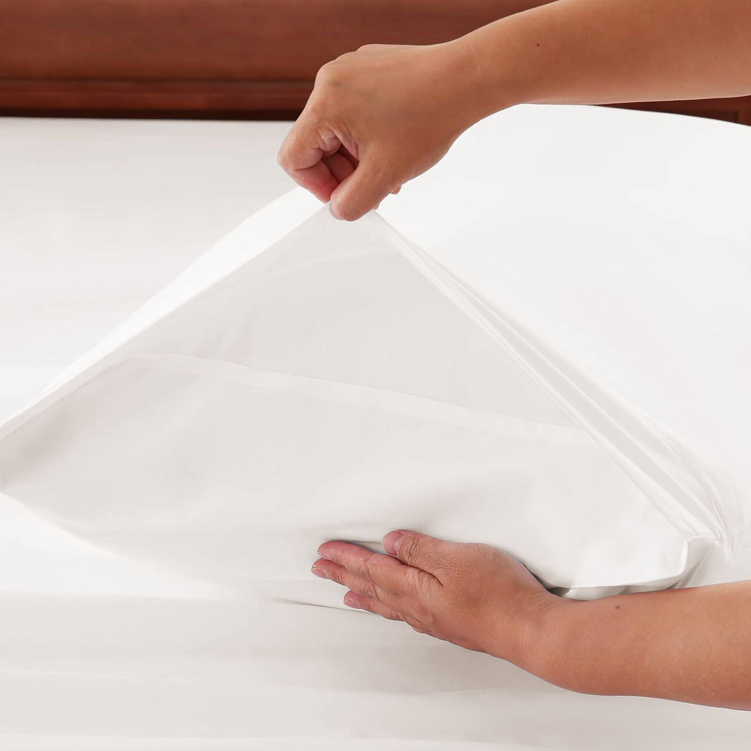 Hotel Soft Bed Sheet Set- Bedding Sheets & Pillowcases -Breathable Bedding - Wrinkle, Fade, Stain Resistant-Deep Pocket Flat Fitted Bed Sheet Set(White,King)