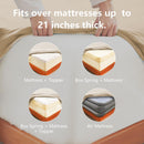Hotel Soft Bed Sheet Set- Bedding Sheets & Pillowcases -Breathable Bedding - Wrinkle, Fade, Stain Resistant-Deep Pocket Flat Fitted Bed Sheet Set(Camel Beige,King)