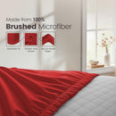 Hotel Quality Fitted Sheet - 1 Piece Fitted Sheet  -Breathable Bedding - Wrinkle, Fade, Stain Resistant- 16inch/40cm Deep Pocket Fitted Bed Sheet-Wrinkle and Fade Resistant,(Red,King)