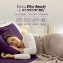 Hotel Quality Fitted Sheet - 1 Piece Fitted Sheet  -Breathable Bedding - Wrinkle, Fade, Stain Resistant- 16inch/40cm Deep Pocket Fitted Bed Sheet-Wrinkle and Fade Resistant,(Purple,King)