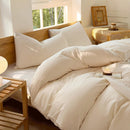 Hotel Soft Microfiber Duvet Cover Set-2000TC Quilt Cover Set & Pillowcases -1 Donna Cover Zipper Closure & 1 x Pillowcases-Breathable Bedding - Wrinkle, Fade, Stain Resistant(Cream White,King Single)