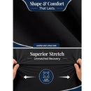 Hotel Quality Fitted Sheet - 1 Piece Fitted Sheet  -Breathable Bedding - Wrinkle, Fade, Stain Resistant- 16inch/40cm Deep Pocket Fitted Bed Sheet-Wrinkle and Fade Resistant,(Black,King Single)