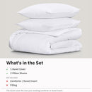 Hotel Soft Microfiber Duvet Cover Set-2000TC Quilt Cover Set & Pillowcases -1 Donna Cover Zipper Closure & 1 x Pillowcases-Breathable Bedding - Wrinkle, Fade, Stain Resistant(White,Queen)