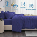 Hotel Soft Microfiber Duvet Cover Set-2000TC Quilt Cover Set & Pillowcases -1 Donna Cover Zipper Closure & 1 x Pillowcases-Breathable Bedding - Wrinkle, Fade, Stain Resistant(Royal blue,Queen)