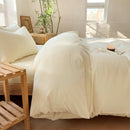 Hotel Soft Microfiber Duvet Cover Set-2000TC Quilt Cover Set & Pillowcases -1 Donna Cover Zipper Closure & 1 x Pillowcases-Breathable Bedding - Wrinkle, Fade, Stain Resistant(Cream White,Queen)
