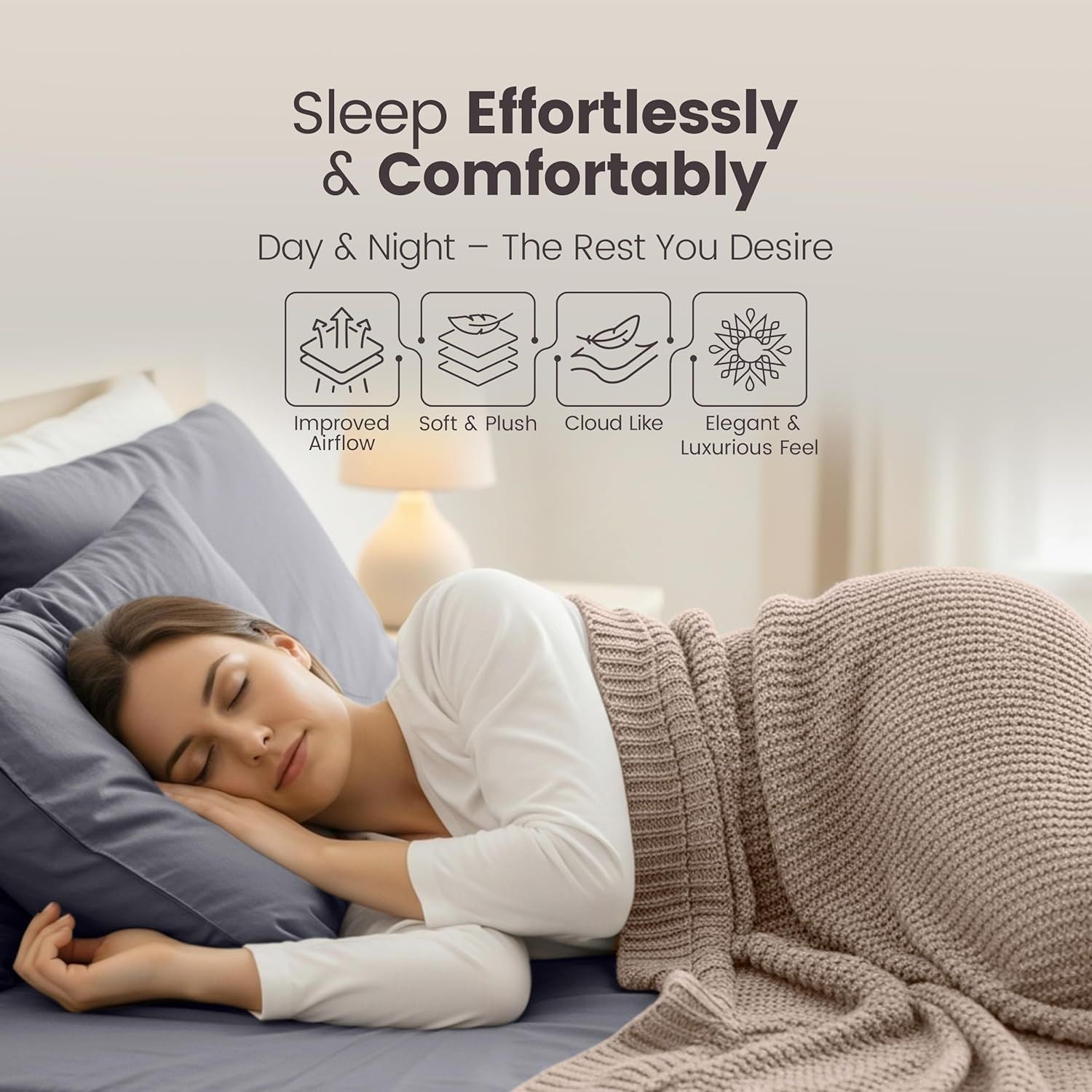 Hotel Quality Fitted Sheet - 1 Piece Fitted Sheet  -Breathable Bedding - Wrinkle, Fade, Stain Resistant- 16inch/40cm Deep Pocket Fitted Bed Sheet-Wrinkle and Fade Resistant,(Grey,Queen)