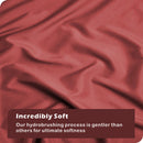 Hotel Soft Microfiber Duvet Cover Set-2000TC Quilt Cover Set & Pillowcases -1 Donna Cover Zipper Closure & 1 x Pillowcases-Breathable Bedding - Wrinkle, Fade, Stain Resistant(Red,Single)