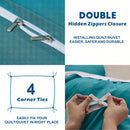 Hotel Soft Microfiber Duvet Cover Set-2000TC Quilt Cover Set & Pillowcases -1 Donna Cover Zipper Closure & 1 x Pillowcases-Breathable Bedding - Wrinkle, Fade, Stain Resistant(Biscay blue,Single)
