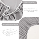 Hotel Soft Bed Sheet Set- Bedding Sheets & Pillowcases -Breathable Bedding - Wrinkle, Fade, Stain Resistant-Deep Pocket Flat Fitted Bed Sheet Set(Silver-gray,Single)