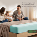Hotel Quality Fitted Sheet - 1 Piece Fitted Sheet  -Breathable Bedding - Wrinkle, Fade, Stain Resistant- 16inch/40cm Deep Pocket Fitted Bed Sheet-Wrinkle and Fade Resistant,(Ice blue,Single)