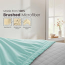 Hotel Quality Fitted Sheet - 1 Piece Fitted Sheet  -Breathable Bedding - Wrinkle, Fade, Stain Resistant- 16inch/40cm Deep Pocket Fitted Bed Sheet-Wrinkle and Fade Resistant,(Ice blue,Single)
