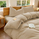 Hotel Soft Microfiber Duvet Cover Set-2000TC Quilt Cover Set & Pillowcases -1 Donna Cover Zipper Closure & 1 x Pillowcases-Breathable Bedding - Wrinkle, Fade, Stain Resistant(Camel Beige,Super King)