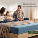 Hotel Quality Fitted Sheet - 1 Piece Fitted Sheet  -Breathable Bedding - Wrinkle, Fade, Stain Resistant- 16inch/40cm Deep Pocket Fitted Bed Sheet-Wrinkle and Fade Resistant,(Ocean,Super King)