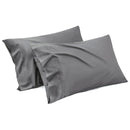 1000TC Ultra Soft Microfiber Pillowcases,Pair of Standard Pillow Covers,（Grey, Standard Size, 48x74 cm)