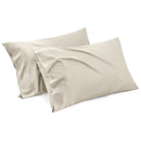 1000TC Ultra Soft Microfiber Pillowcases,Pair of Standard Pillow Covers,（cream, Standard Size, 48x74 cm)