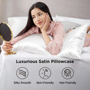 Silk Pillowcase for Hair and Skin Mulberry Silk Pillowcase Soft Breathable Smooth Both Sided Natural Silk Pillowcase with Envelope pocket Beauty Sleep Silk Pillow Case for Gift (2 Pack, Standard, White)
