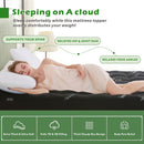 800GSM Mattress Topper Viscose Derived from Bamboo, Thick Pillowtop Fitted Mattress Cover with 45cm Deep Skirt - Machine Washable Hypoallergenic(Queen,,Black)