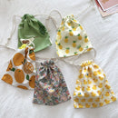 Travel Storage Cotton Bag Drawstring Multi-Purpose. Avocado-cotton material