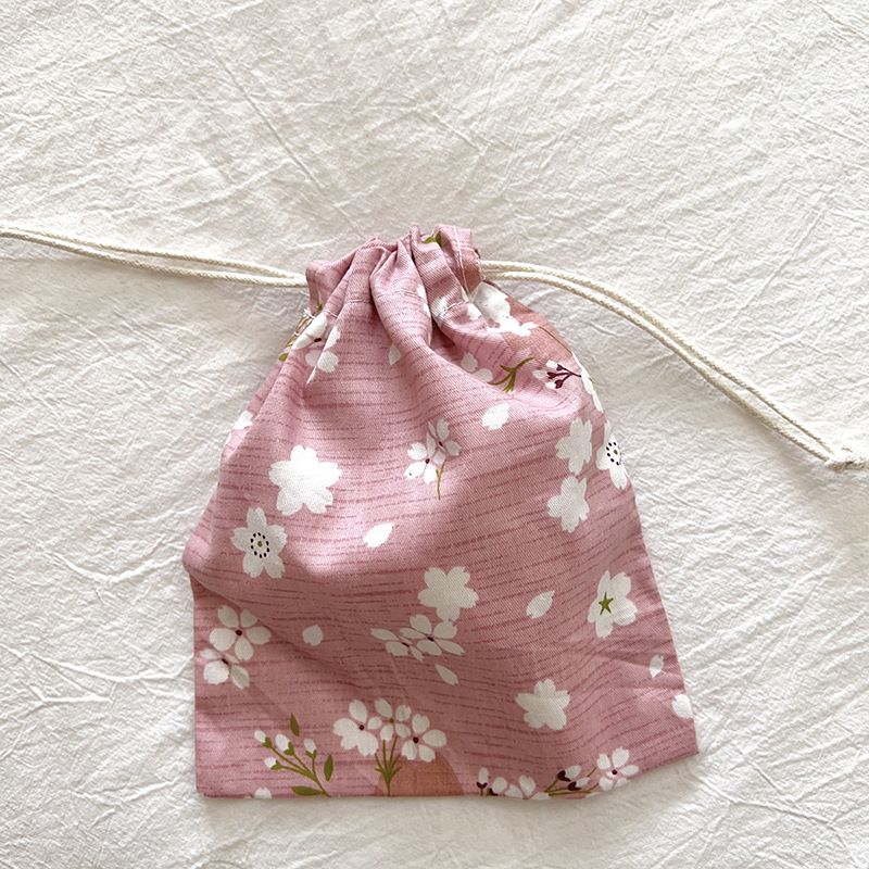 Dear Travel Storage Bag Cotton Multi-Purpose BYBY-198 Pink cherry blossom-cotton material