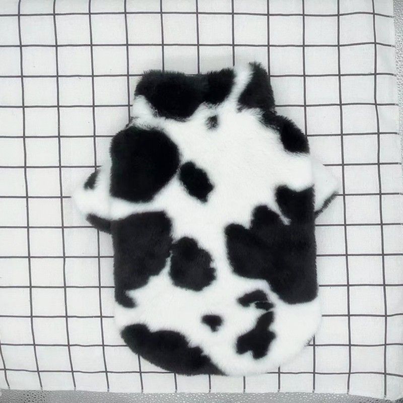 Pet Dog Warm Polyester Coat Small Breed Winter Cow grass